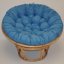 Relaxační papasan ARTEMIS — ⌀110 cm, ratan, látka, medová / více barev