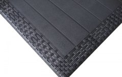 Zahradní stolek JACK — antracit, plast, imitace ratanu Bibl