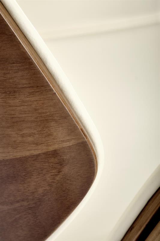 Kancelárske kreslo IGNAZIO – orech, ekokoža béžová