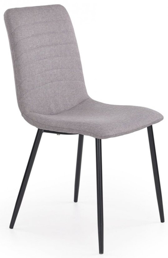 Jedálenská stolička KAO - kov, látka, sivá