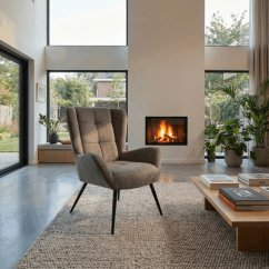 Elegantní šedé křeslo ušák HUG – Autronic