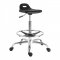 Dílenská pracovní židle WORKER III – černá, nosnost 130 kg