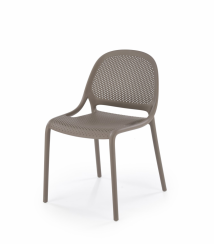 Jedálenská stolička BERN — plast, khaki zelená