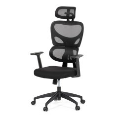 Kancelářská otočná židle LEVI II - látka, síť, černá Autronic