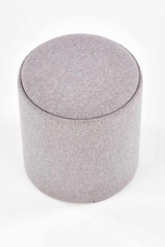 Set taburetov AVIKO s úložným priestorom – látka, MDF, sivá