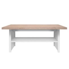 Konferenčný stôl TOPTY — 115x55x48 cm, dub sonoma/biela