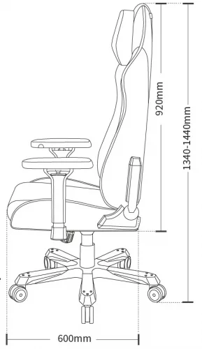Herní židle DXRacer TANK T200/N – černá, nosnost 200 kg