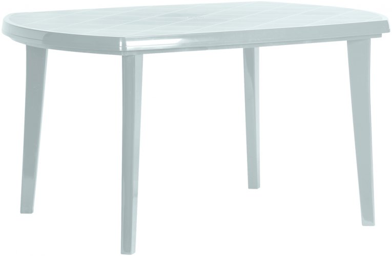 Zahradní plastový stůl ELISA stůl - 137x90x73 cm, bílá