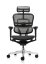 Kancelárska ergonomická stolička SIRIUS NEO – operadlo sieť, čalúnený sedák, čierna