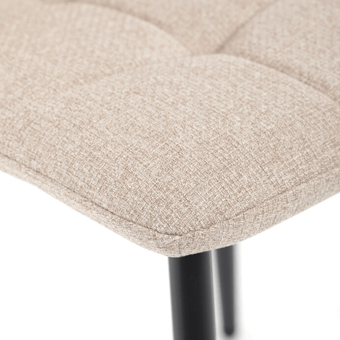 Jedálenská stolička FORMA – béžová látka, čierne kovové nohy Autronic