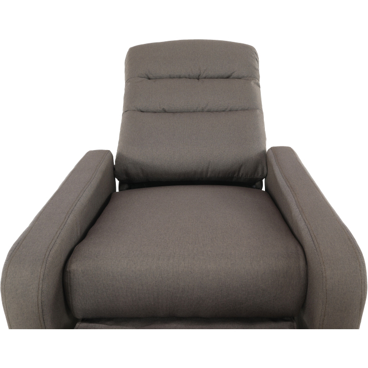 Polohovací relaxační křeslo TURNER — látka, hnědá Kondela