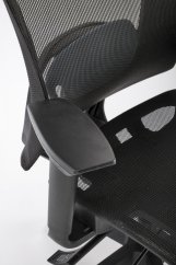 Kancelárska ergonomická stolička GOLIAT — sieť, čierna