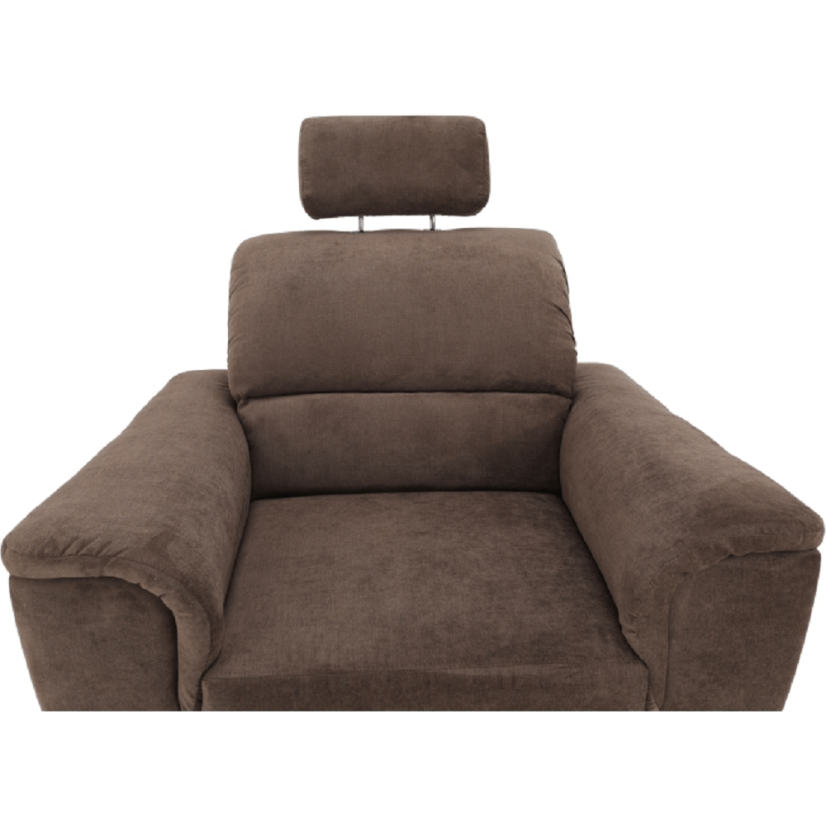 Relaxační křeslo SANTIAGO—  látka, hnědá Kondela