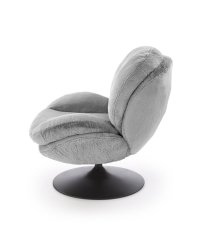 Elegantní SHELL Relaxační Křeslo z Šedé Tkaniny Halmar