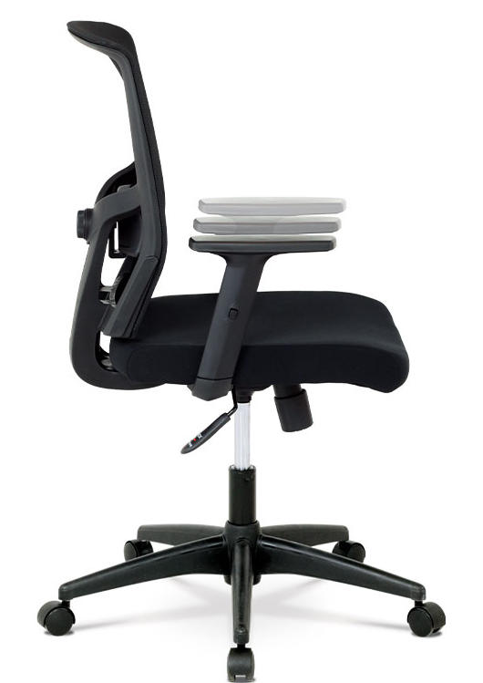 Kancelářská židle na kolečkách KOLTA –  s područkami, černá Autronic