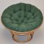 Relaxačný papasan DEMETRIA — ⌀100 cm, ratan, látka, medová / viac farieb