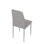 Jedálenská stolička LENA s sivým poťahom a šedými kovovými nohami