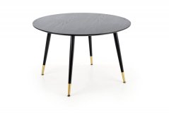 Jídelní kulatý stůl EMBOS — průměr 120 cm, černá Halmar