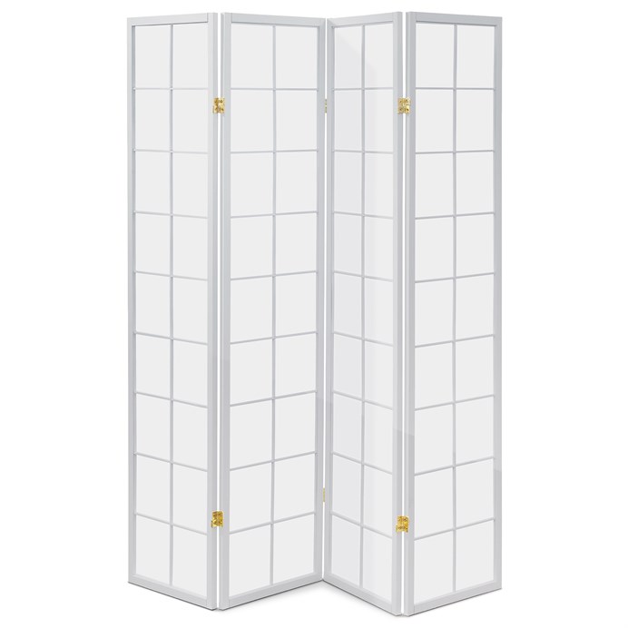 Paraván PARVIO 4D Smrek a Textília, Biely Matný Lak Autronic