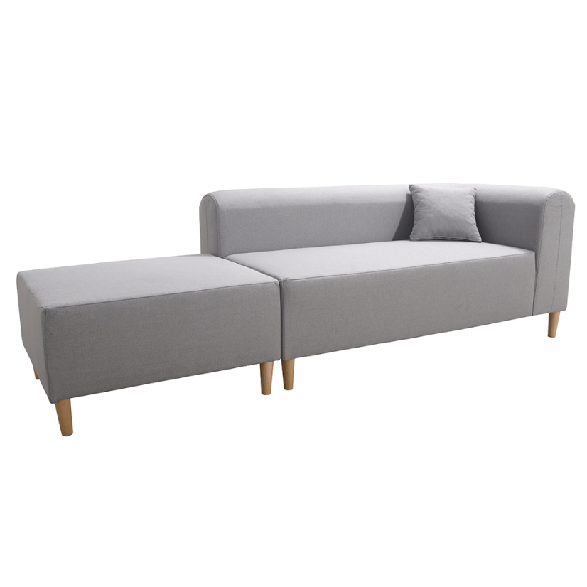 Rohová pohovka BROKEN – látka, šedá, pravá Kondela