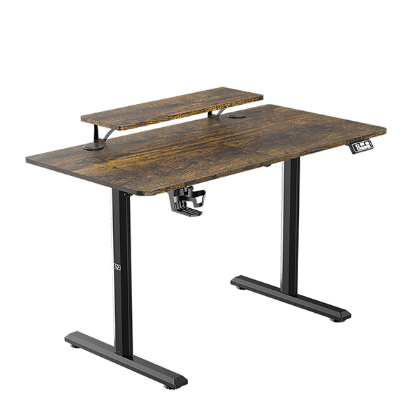 Elektricky výškově nastavitelný stůl HIGHLANDER - 120 cm, hnědá