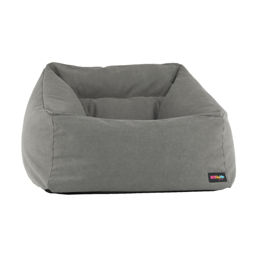 Sedací vak URASON — 80×80×80, šedá látka