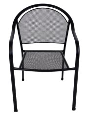 Zahradní křeslo ONYX– kov, stohovatelné, černá