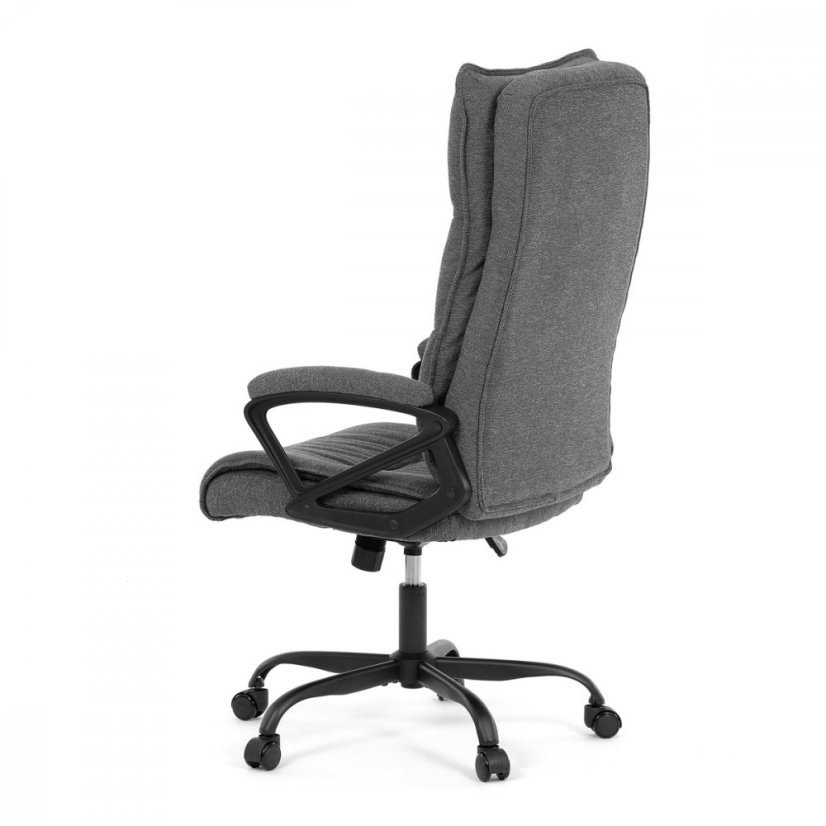 Kancelárske kreslo EZRA — kov, látka, sivá