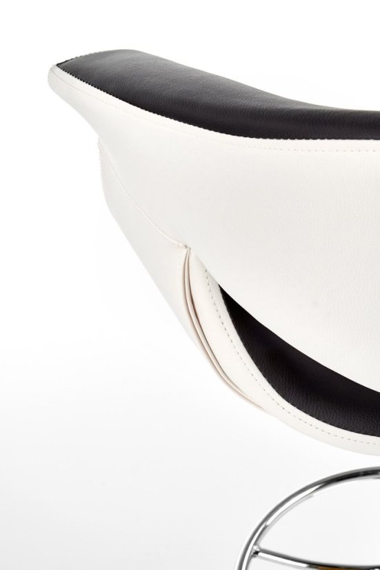 Barová židle FELICIA – ekokůže, černá / bílá Halmar