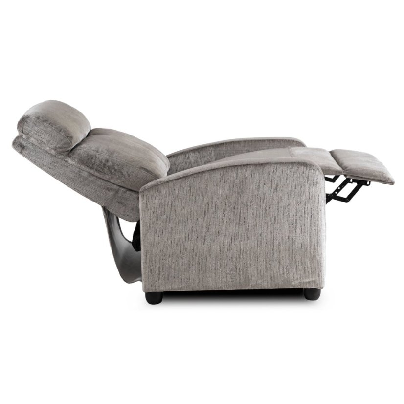 Štýlové Kreslo DANNY — jemného Sivého Zamatu