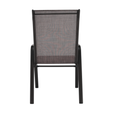 Zahradní židle ALDERA — kov, látka, hnědá Kondela