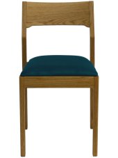 Jídelní židle ALEXA - masiv dub, čalouněný sedák, více barev Bradop