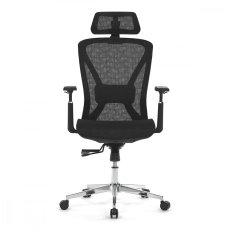 Kancelárska ergonomická stolička FLIP — sieť, čierna