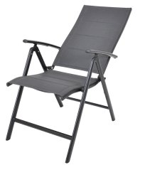 Polohovací zahradní křeslo FLUX – hliník, šedá