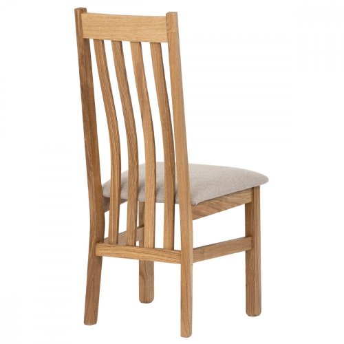 Jedálenská stolička FLINT — masív dub, látka, viac farieb