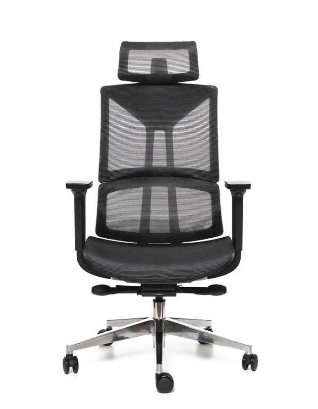 Kancelárska ergonomická stolička Sego ERGO AIR — sieť, čierna