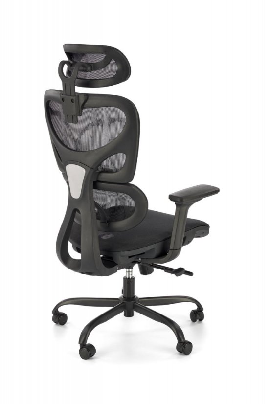 Kancelárska ergonomická stolička GOTARD — sieťovina, čierna