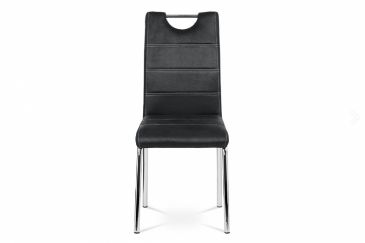 Jídelní židle CIAMIS — černá, kov, PU kůže
