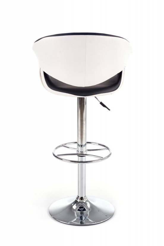 Barová židle FELICIA – ekokůže, černá / bílá Halmar
