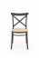 Jídelní židle BRONSON — plast, černá / béžová