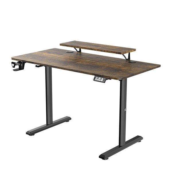 Elektricky výškově nastavitelný stůl HIGHLANDER - 120 cm, hnědá
