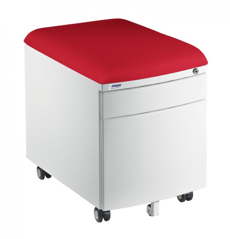 Pojazdný kontajner Mayer 32W8 30 461 — biely, červený aquaclean