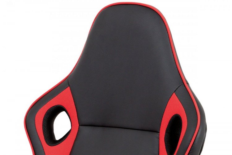Herní židle GAMER - ekokůže, černá/červená