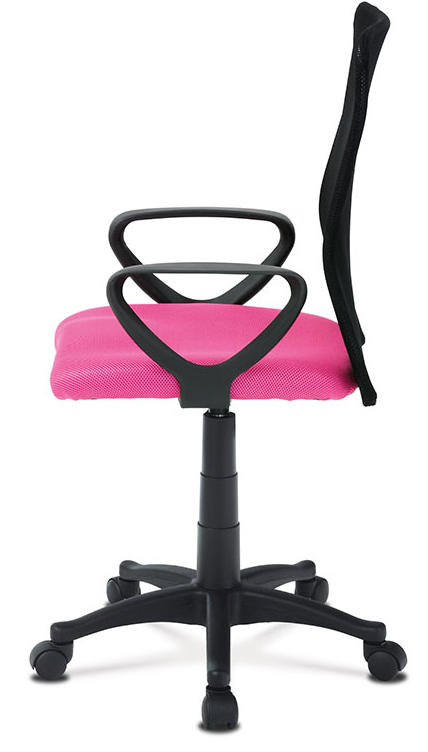 Kancelářská židle na kolečkách PIX – černá/růžová