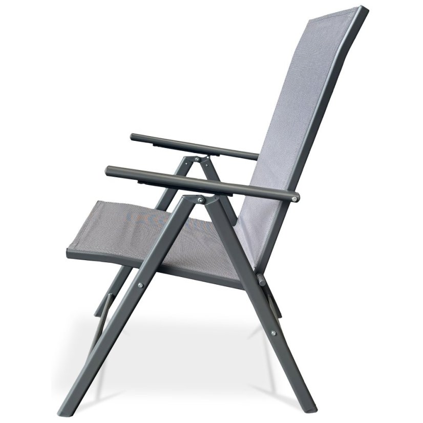 Zahradní židle GRIS –  kov, síťovina, šedá Autronic