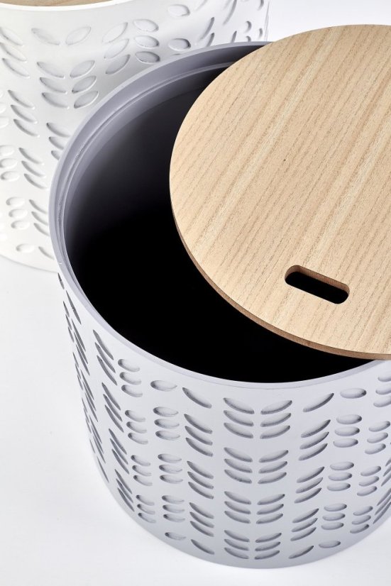 Súprava konferenčných stolíkov ALBA – biela / sivá