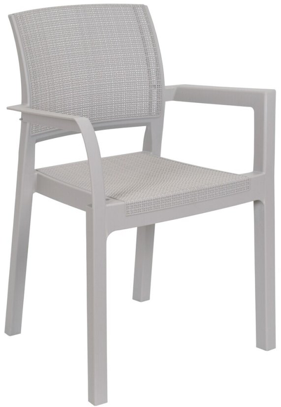 ALBA plastové křeslo - šedá