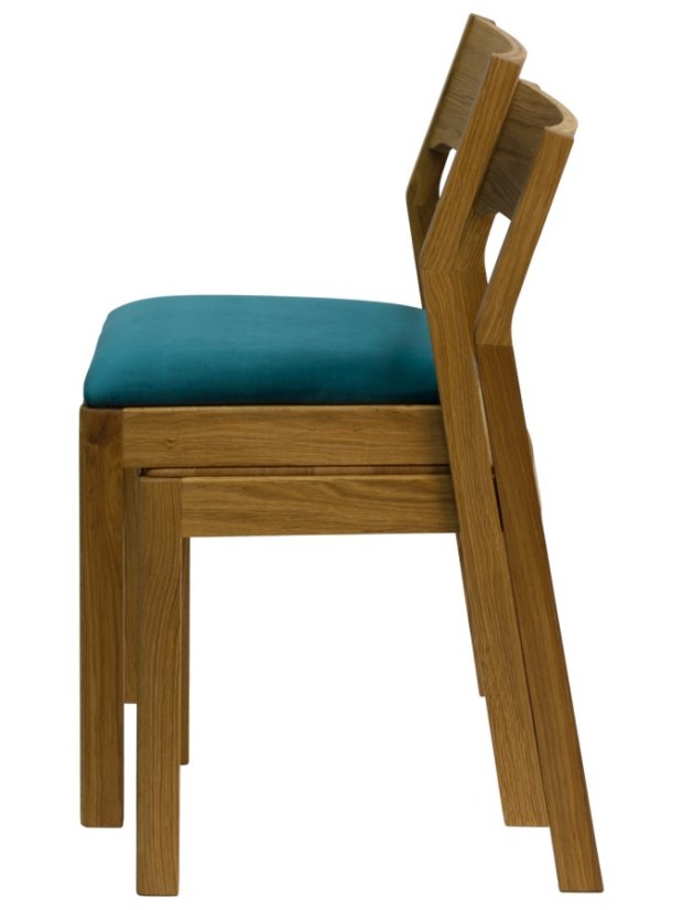 Jídelní židle ALEXA - masiv dub, čalouněný sedák, více barev Bradop