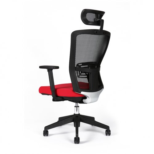 Kancelářská ergonomická židle Office Pro Themis SP - s područkami i podhlavníkem, více barev - Barva sedáku Themis: Červená TD-14