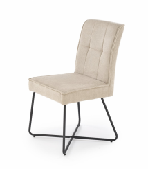 Jedálenská stolička VARDO — kov, látka, béžová